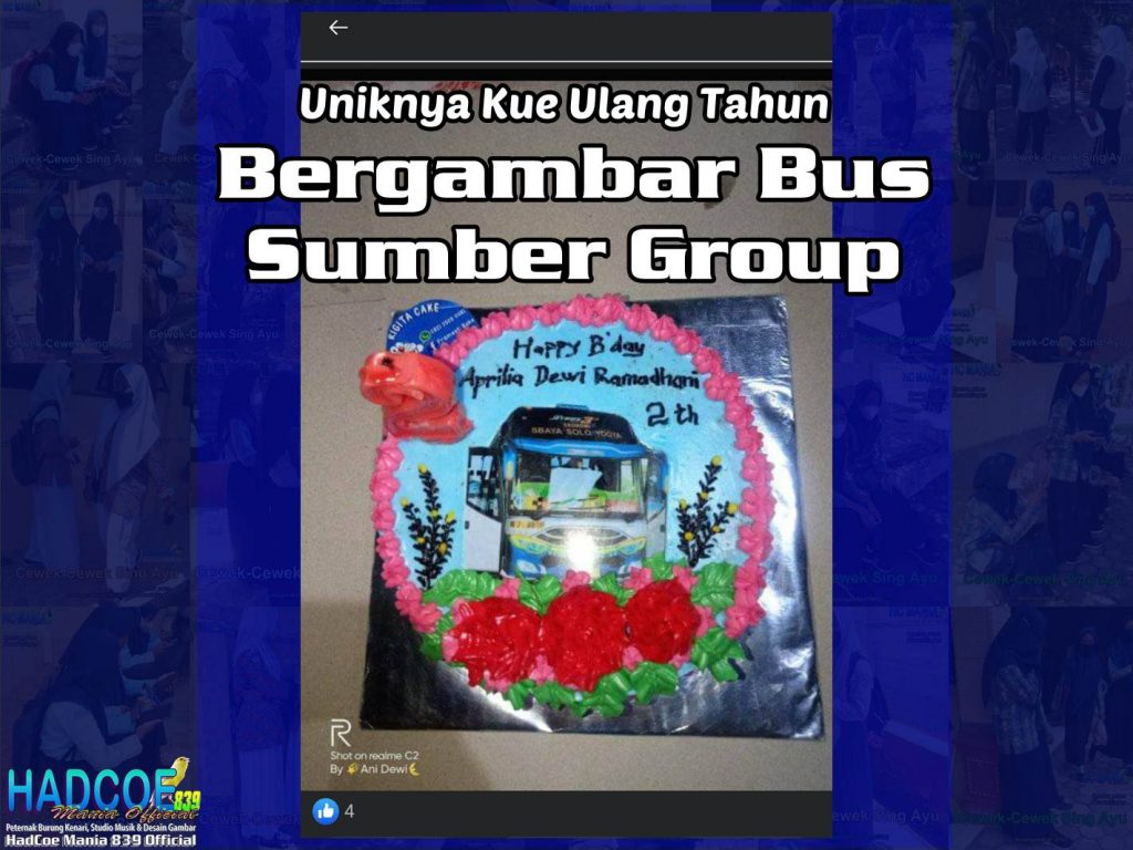 Uniknya Kue Ulang Tahun Bergambar Bus Sumber Group