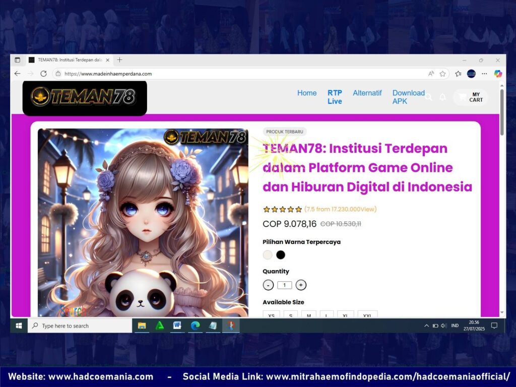 Website Made In HAEM Perdana Diretas Oleh Oknum yang Tidak Bertanggungjawab